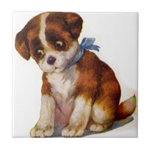 1930s adorable puppy no. 2 tile
