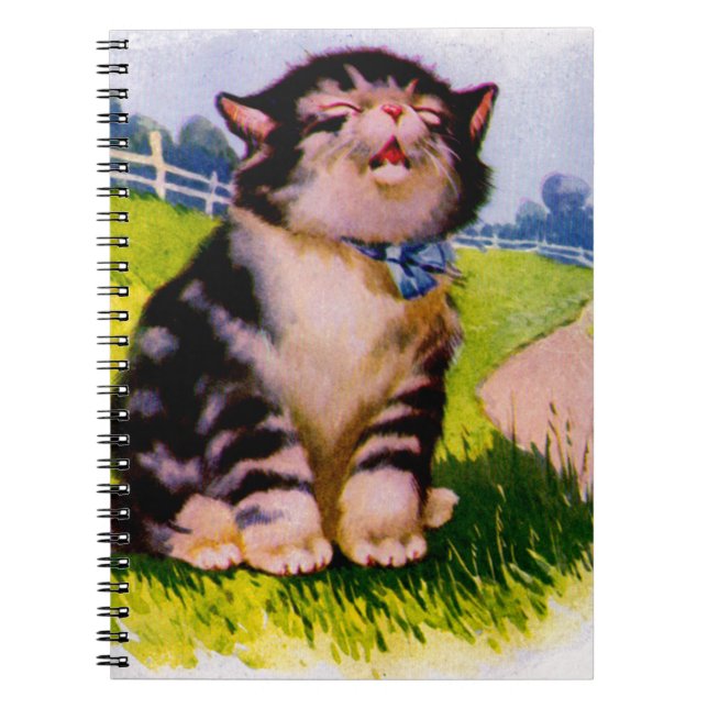 1930s adorable singing kitten notebook (Front)
