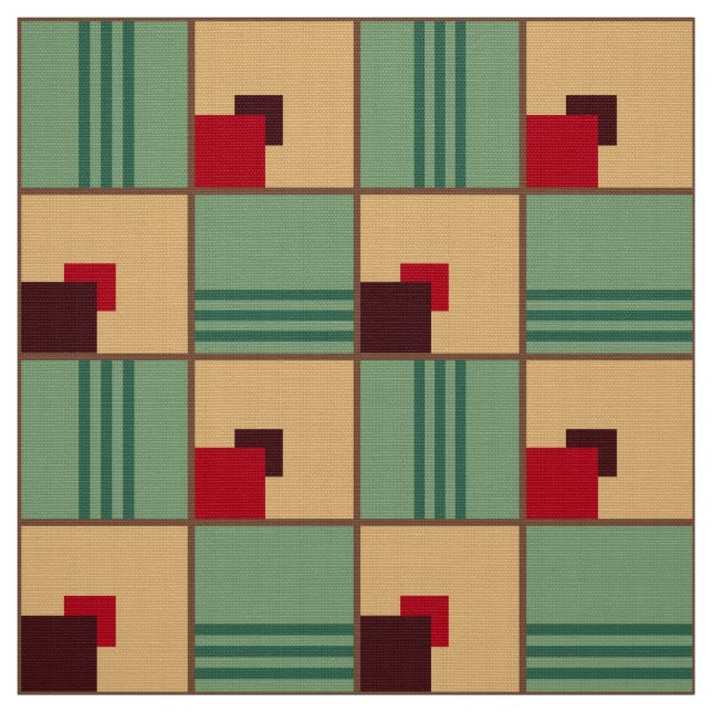 1930s Art Deco Design Fabric (Swatch)