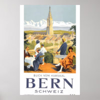 1930s Berne Switerland Vintage Style Swiss Travel