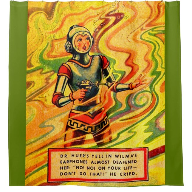 1930s Buck Rogers comic Wilma Deering Shower Curtain (Front)