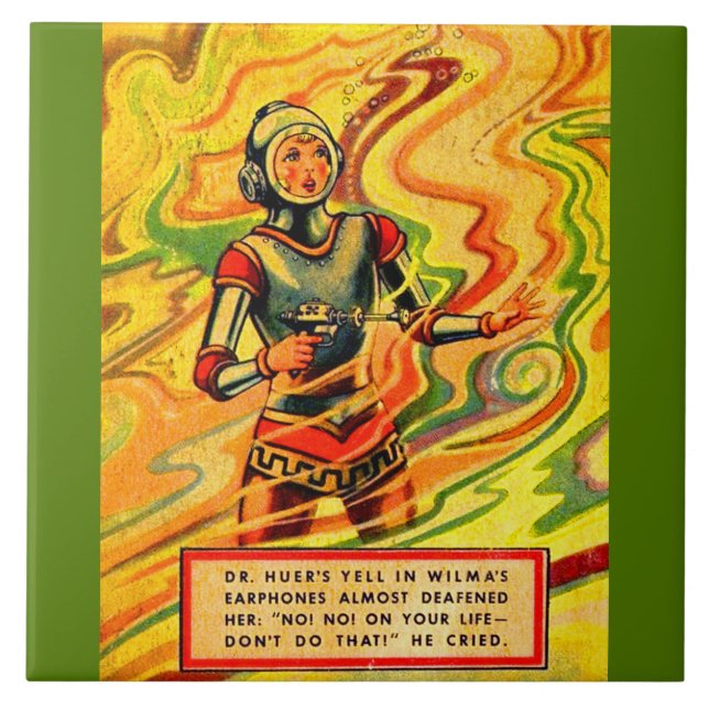 1930s Buck Rogers comic Wilma Deering Tile (Front)