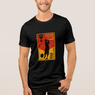 1930's Classic Golf Art Print Tri-Blend Shirt