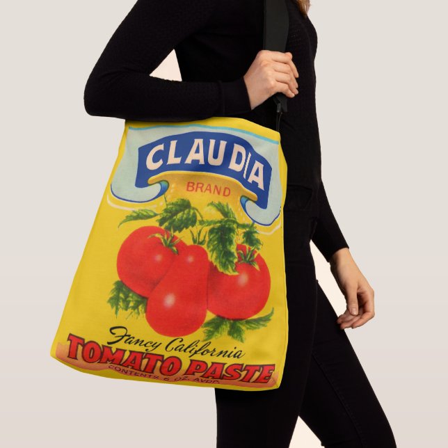 1930s Claudia tomato paste label print Crossbody Bag (Close Up)