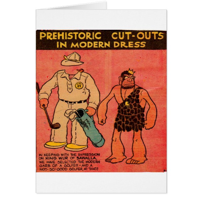 1930s comic strip caveman paper doll King Wur (Front)