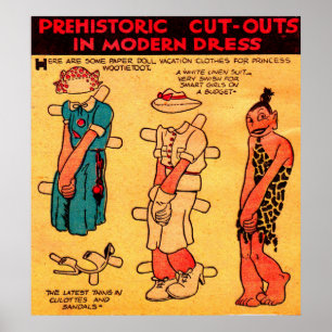 1930s comic strip paper doll Princess Wootietoot Poster