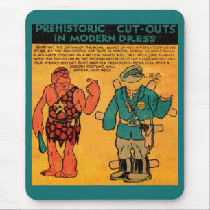 1930s comic strip paper doll Royal Guard of Moo Mouse Pad