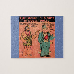 1930s comics cave man paper doll King Guzzle Jigsaw Puzzle