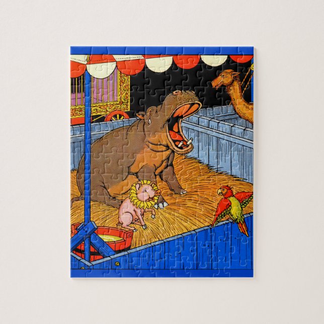 1930s crying hippopotamus and friends jigsaw puzzle (Vertical)
