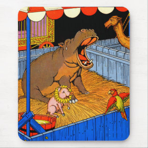 1930s crying hippopotamus and friends mouse pad