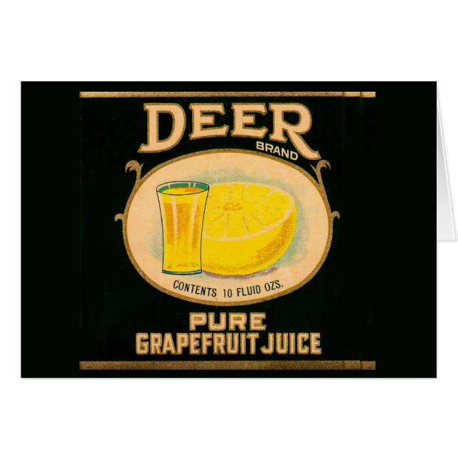 1930s Deer Brand Grapefruit Juice label (Front Horizontal)