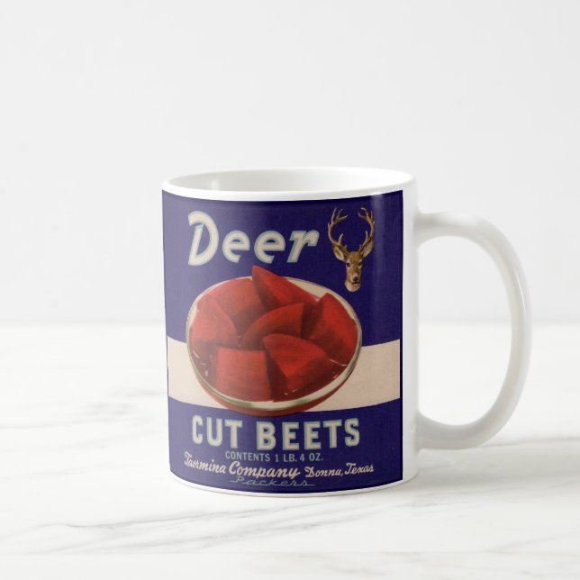 1930s Deer Cut Beets can label Coffee Mug (Right)