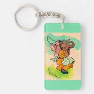 1930s dressed elephant playing jump rope key ring