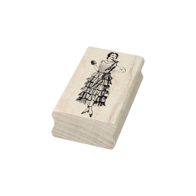 1930s Fashion Model Rubber Art Stamp (Stamp)