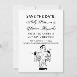 1930s Fashionable Lady Golfer with Golf Club Invitation