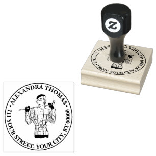 1930s Fashionable Lady Golfer with Golf Club Rubber Stamp