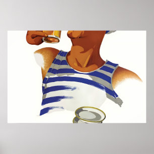 1930s French Bière Phénix Beer Advertisement Poster