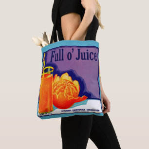 1930s Full o’ Juice orange crate label print Tote Bag