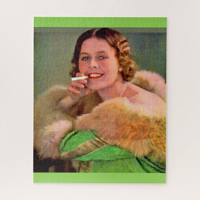1930s lady smoker jigsaw puzzle (Vertical)