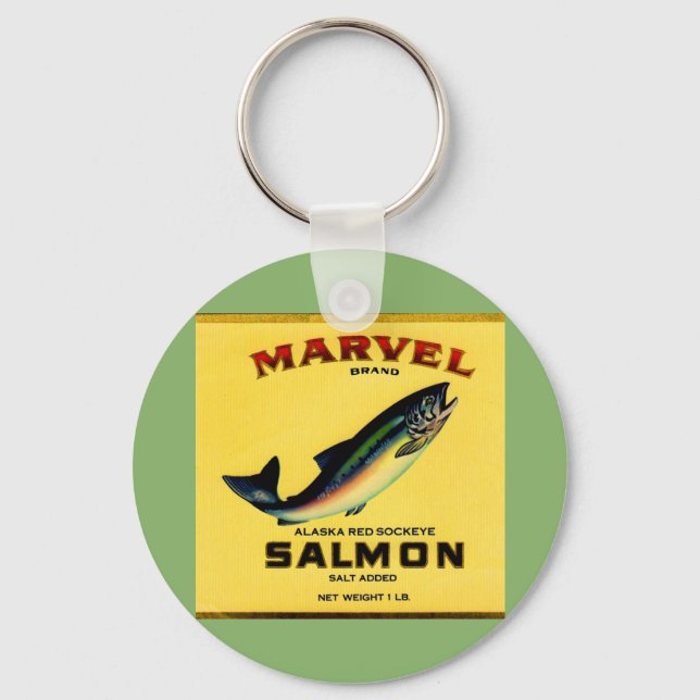 1930s Marvel salmon can label Key Ring (Front)
