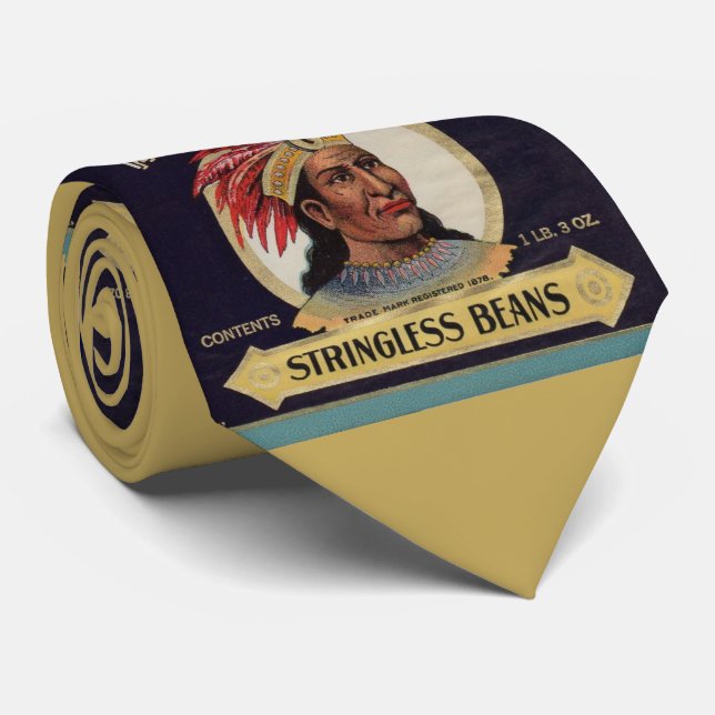 1930s Maryland Chief Stringless Beans label print Tie (Rolled)