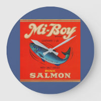 1930s Mi-Boy pink salmon can label