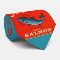 1930s Mi-Boy pink salmon can label print