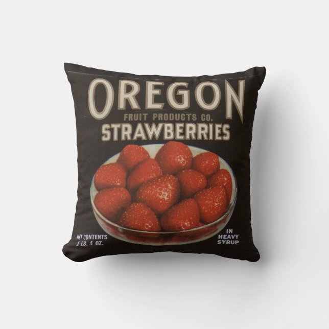 1930s Oregon Strawberries Cushion (Front)