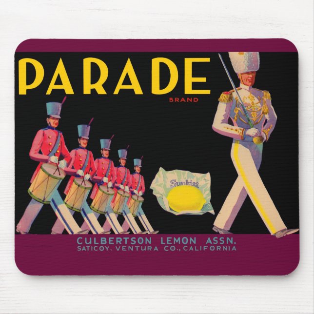 1930s Parade lemon crate label Mouse Pad (Front)