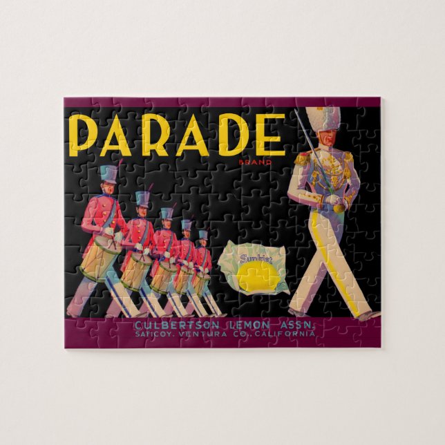 1930s Parade lemon crate label print Jigsaw Puzzle (Horizontal)