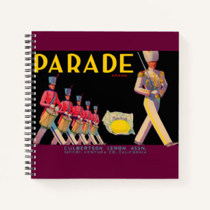 1930s Parade lemon crate label print Notebook
