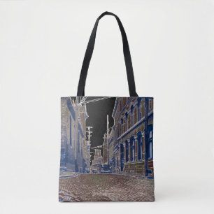 1930s Photo Cobblestone Street Quebec Canada Art Tote Bag