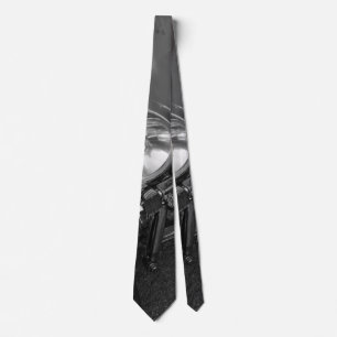 1930's Roadster Grayscale Neck Tie