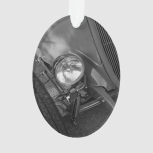 1930's Roadster Grayscale Ornament