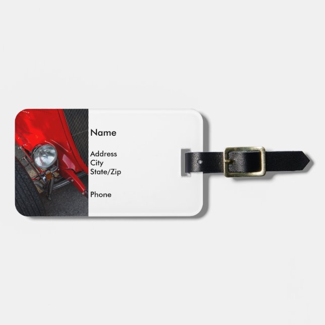 1930's Roadster Luggage Tag (Front Horizontal)