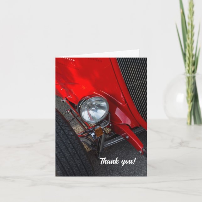 1930's Roadster Thank You Card (Front)
