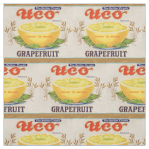 1930s Uco Brand Grapefruit label Fabric