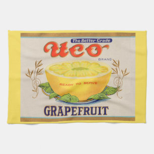 1930s Uco Brand Grapefruit label Tea Towel