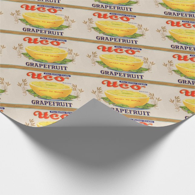 1930s Uco Brand Grapefruit label Wrapping Paper (Corner)