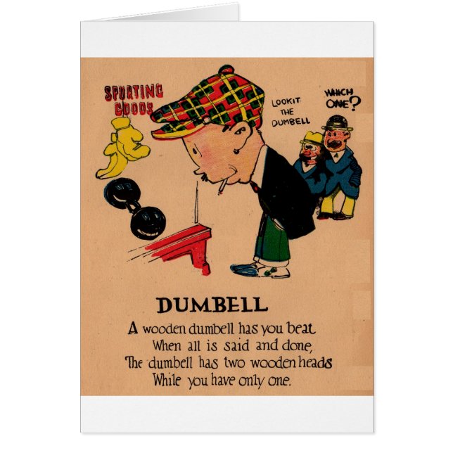 1930s vinegar valentine: the Dumbbell (Front)