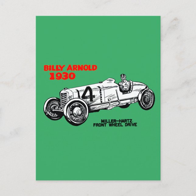 1930s Vintage Race Car Postcard (Front)