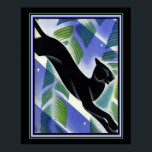 1931 Art Deco "Black Panther" Print 16x20<br><div class="desc">Sleek,  Art Deco Black Panther /Jungle Print. Ca. 1931</div>