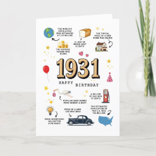 1931 Birthday Card For Dad or Mum