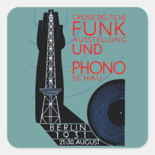 1931 German Radio and Music Expo Square Sticker