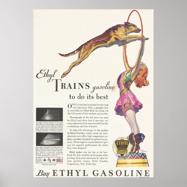 1932 Ad  Ethyl Gas Poster (Front)