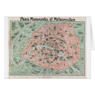 1932 Art Deco Map of Paris, France
