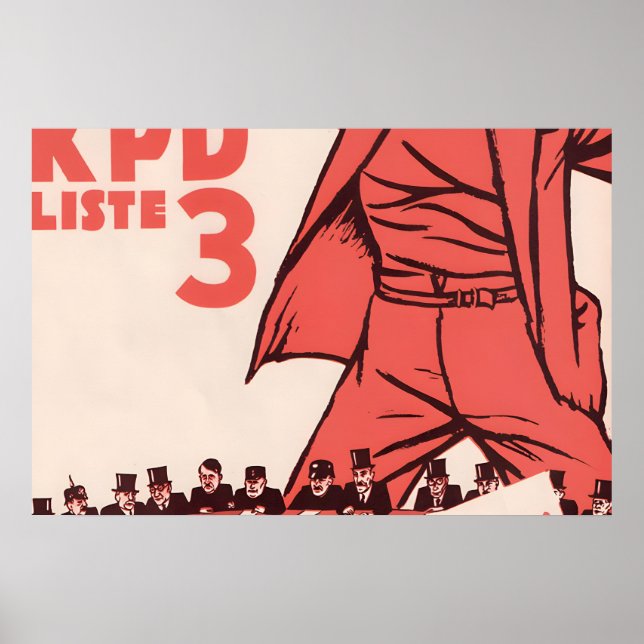 1932 German KPD Election Poster Down with this (Front)