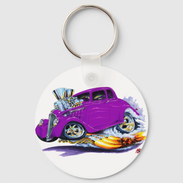 1933-36 Willys Purple Car Key Ring (Front)