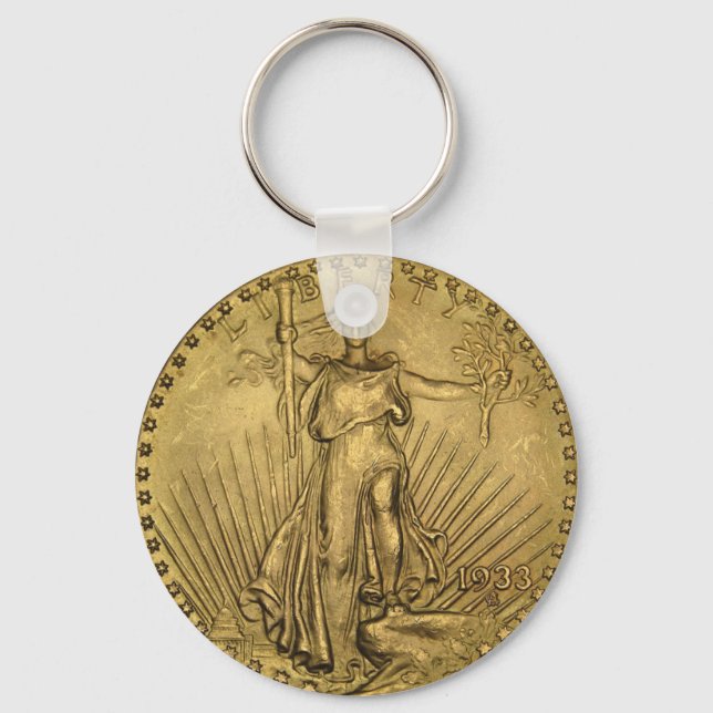 1933 Double Eagle Gold Coin Key Ring (Front)