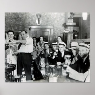 1933 PROHIBITION ENDS - TAPS FLOWING - CHEERS! POSTER